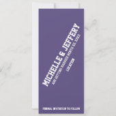 Foto Save the Date Hochzeitsportkarte (Rückseite)