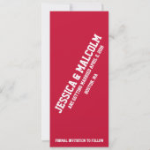 Foto Save the Date Hochzeitsportkarte Einladung (Rückseite)