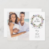 Foto Save the Date Hübsch Lavendel Ankündigungspostkarte (Vorne/Hinten)