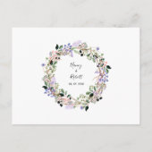 Foto Save the Date Hübsch Lavendel Ankündigungspostkarte (Rückseite)