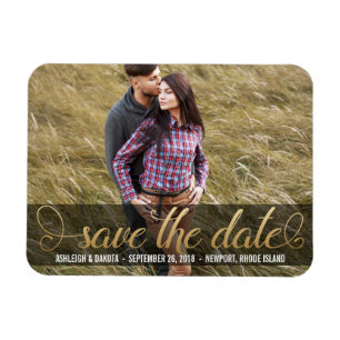 Foto Save the Date   Imitate Gold Magnet