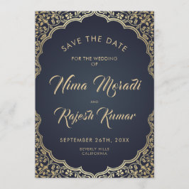 Foto Save the Date, Indische Hochzeit, Blau und Go Date