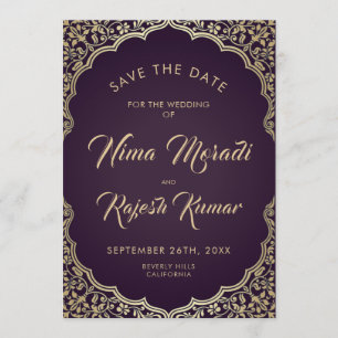 Foto Save the Date, indische Hochzeit, Schwarz, Go Date