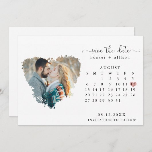 Foto Save the Date Kalender (Vorne/Hinten)