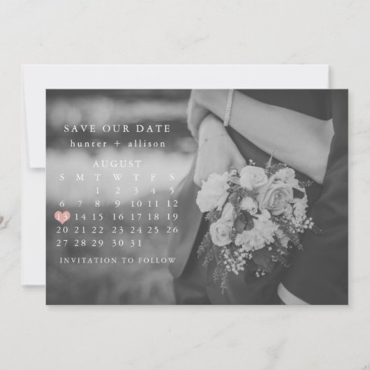 Foto Save the Date Kalender (Vorderseite)