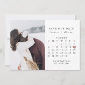 Foto Save the Date Kalender (Vorderseite)