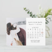 Foto Save the Date Kalender (Stehend Vorderseite)
