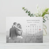 Foto Save the Date Kalender (Stehend Vorderseite)