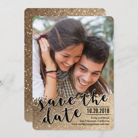 Foto Save the Date-Karte der Liebe Save The Date (Vorne/Hinten)