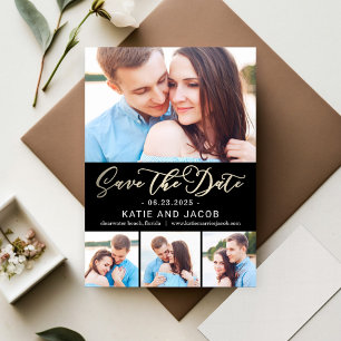 Foto-Save-the-Date-Karte für die Ewige Liebe Dankeskarte