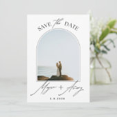 Foto Save the Date-Karte mit Doppelbild Date (Stehend Vorderseite)