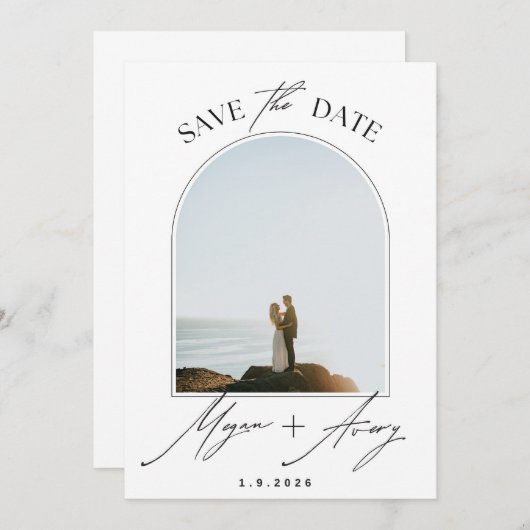 Foto Save the Date-Karte mit Doppelbild Save The Date (Vorne/Hinten)