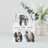 Foto Save the Date Karte mit drei Bildern (Stehend Vorderseite)