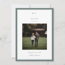 Foto-Save-the-Date-Karte mit geschwungenen Rändern