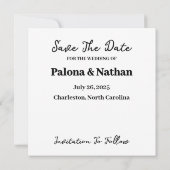 Foto Save the Date-Karte Save The Date (Rückseite)