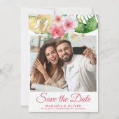 Foto Save the Date Karte Tropenpalmen (Vorderseite)