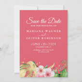 Foto Save the Date Karte Tropenpalmen (Rückseite)