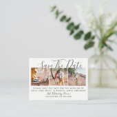 FOTO SAVE THE DATE Kleine Haushaltshochzeit Telefonnummerkarte (Stehend Vorderseite)