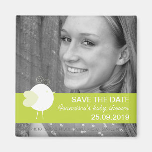 Foto Save the Date Kühlschrankmagnete Babyduschen Magnet