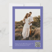 Foto Save the Date Lila Lavendel QR Codes (Rückseite)