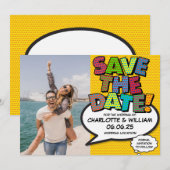 Foto Save the Date Lustig Retro Comic Buch Pop Art (Vorne/Hinten)