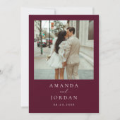 Foto Save the Date Minimalistisch Einladung (Vorderseite)