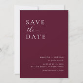 Foto Save the Date Minimalistisch Einladung (Rückseite)