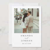 Foto Save the Date Minimalistisch Einladung (Vorderseite)