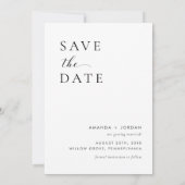 Foto Save the Date Minimalistisch Einladung (Rückseite)