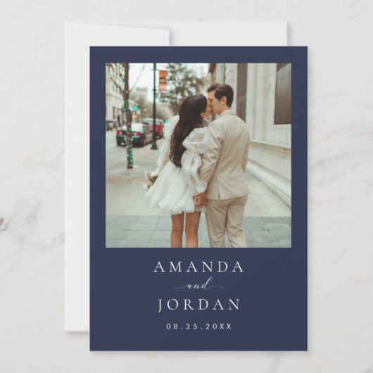 Foto Save the Date Minimalistisch Einladung (Vorderseite)