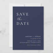 Foto Save the Date Minimalistisch Einladung (Rückseite)