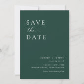 Foto Save the Date Minimalistisch Einladung (Rückseite)