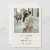 Foto Save the Date Minimalistisch Einladung (Vorderseite)