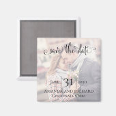 Foto Save the Date Minimalistisch Magnet (Vorderseite/Rückseite)
