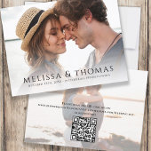 Foto Save the Date Minimalistischer QR-Code