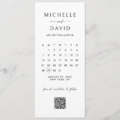 Foto Save the Date mit Kalender Programm (Rückseite)