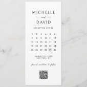 Foto Save the Date mit Kalender Programm (Rückseite)