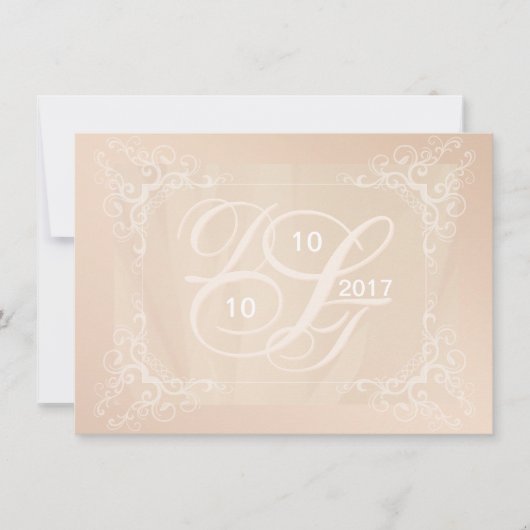 Foto Save the Date mit Monogramm bluten Einladung (Vorderseite)