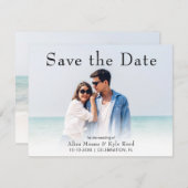 Foto Save the Date Moderne Hochzeitskarte (Vorne/Hinten)