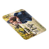 Foto Save the Date Moderne Pinselschrift Magnet (Rechte Seite)