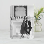 Foto Save the Date Moderne Skripthochzeit Einladung (Stehend Vorderseite)