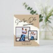 FOTO Save the Date - Modernes, handgeschriebenes S (Stehend Vorderseite)