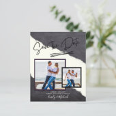 FOTO Save the Date - Modernes, handgeschriebenes S (Stehend Vorderseite)