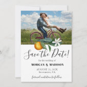 Foto Save the Date Orangen Hochzeit (Vorderseite)