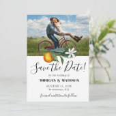 Foto Save the Date Orangen Hochzeit (Stehend Vorderseite)