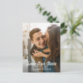 Foto Save the Date Postkarte (Stehend Vorderseite)