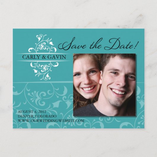 Foto Save the Date Postkarte (Vorderseite)