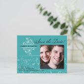 Foto Save the Date Postkarte (Stehend Vorderseite)