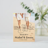 Foto Save the Date Postkarte (Stehend Vorderseite)