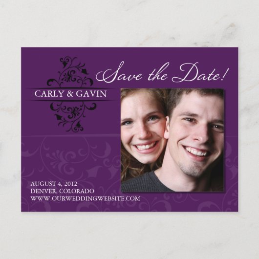 Foto Save the Date Postkarte (Vorderseite)
